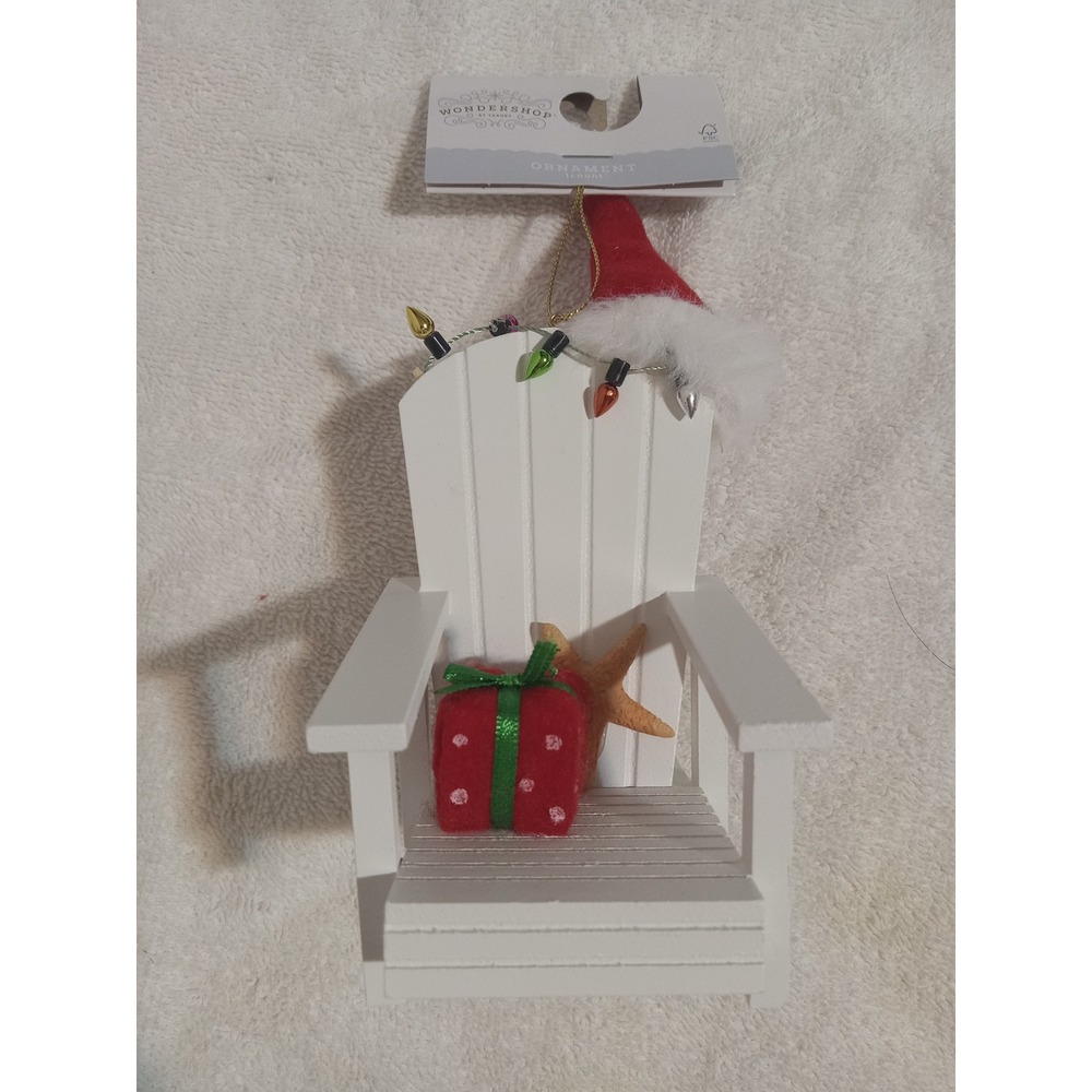Wondershop Target Beach Adirondack Chair Santa Hat Christmas Ornament